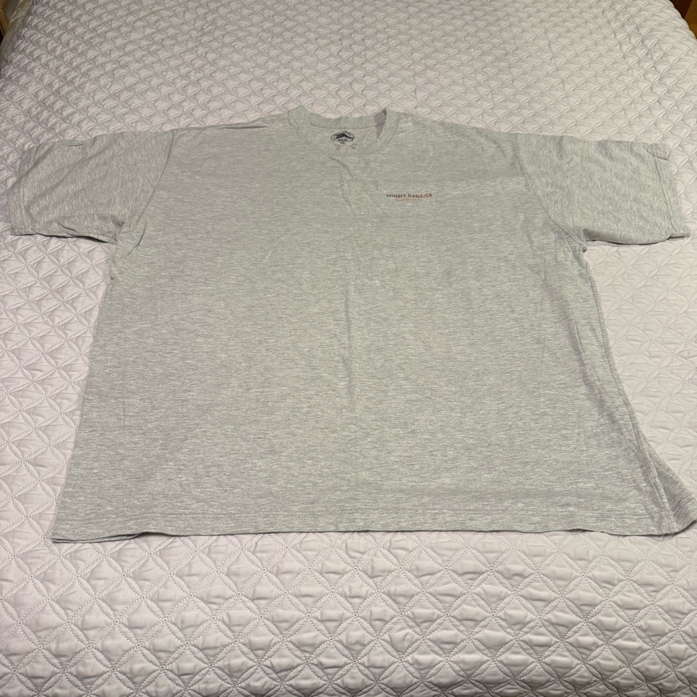 Tommy Bahama Heather Gray Logo Short Sleeve Tee - Size XXL